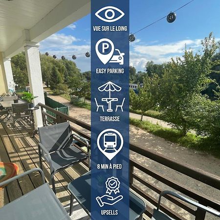 T3-Balcon Plein Sud-Acces Direct Au Bord Du Loing Lägenhet Moret-sur-Loing Exteriör bild