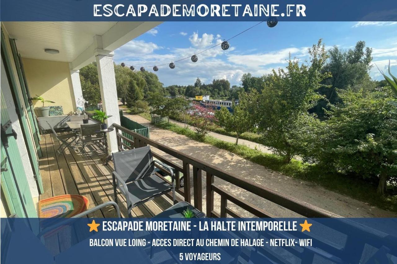 T3-Balcon Plein Sud-Acces Direct Au Bord Du Loing Lägenhet Moret-sur-Loing Exteriör bild